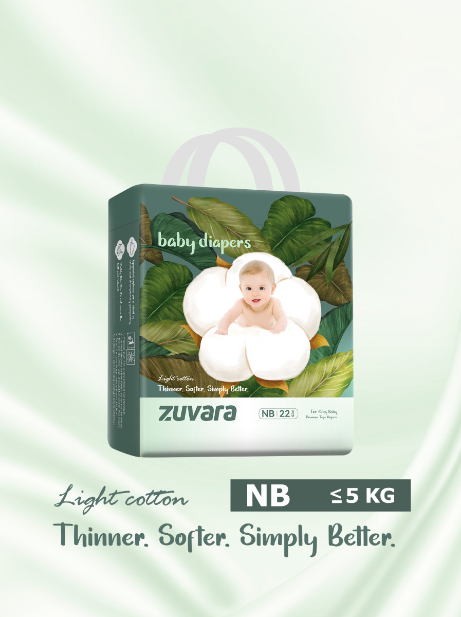 Zuvara -- Feather Diaper Tape- NB - 22 pcs - Image 5