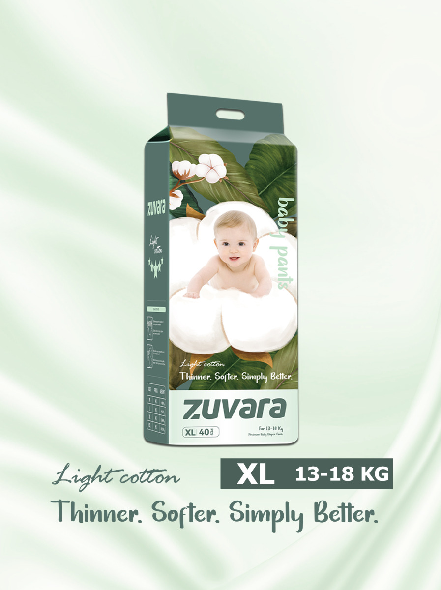 Zuvara Feather Diaper Pant- XL - 40 Pcs - Image 2