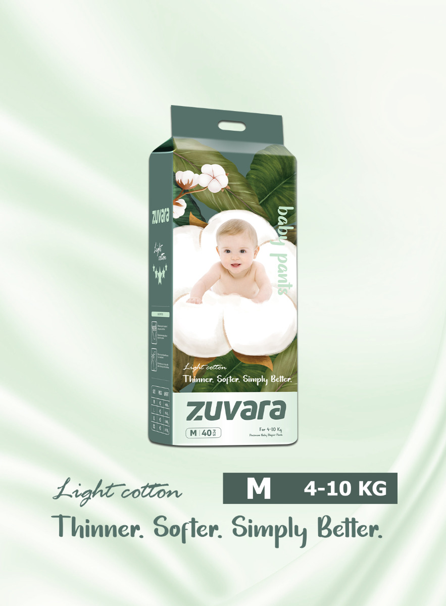 Zuvara Feather Diaper Pant - M - 40 Pcs - Image 6