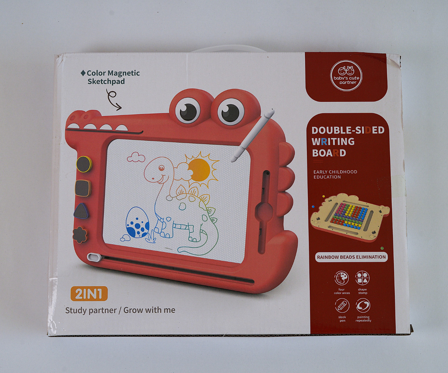 Double Sided Writing Board - Red - Image 5