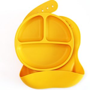 Silicon Plate plus Bib – Yellow
