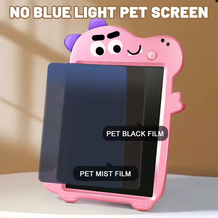 Early Education LCD Writing Board - Baby Pink Dino Theme - Image 5