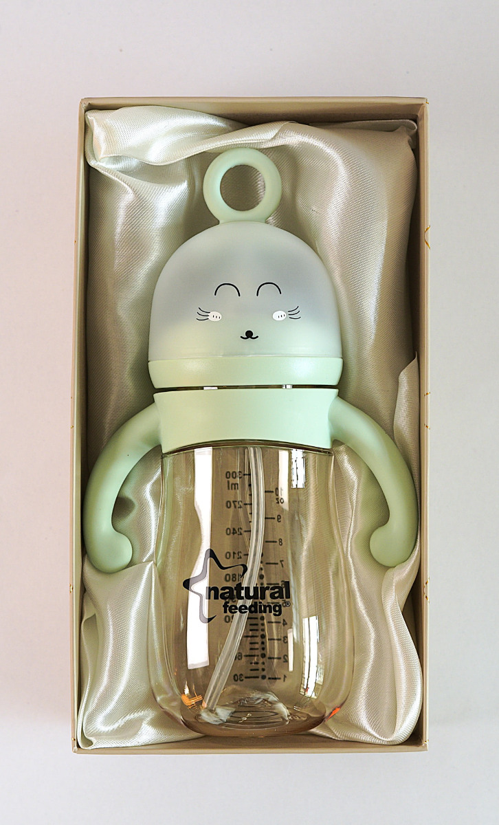 Milk & Water Training Bottle - Baby Pink Ring on the Top - Image 5