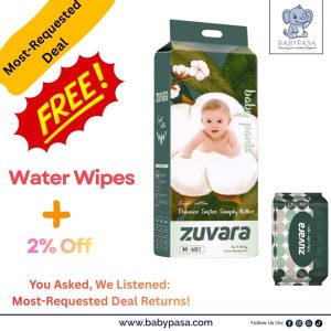Zuvara Feather Diaper Pant – M – 40 Pcs
